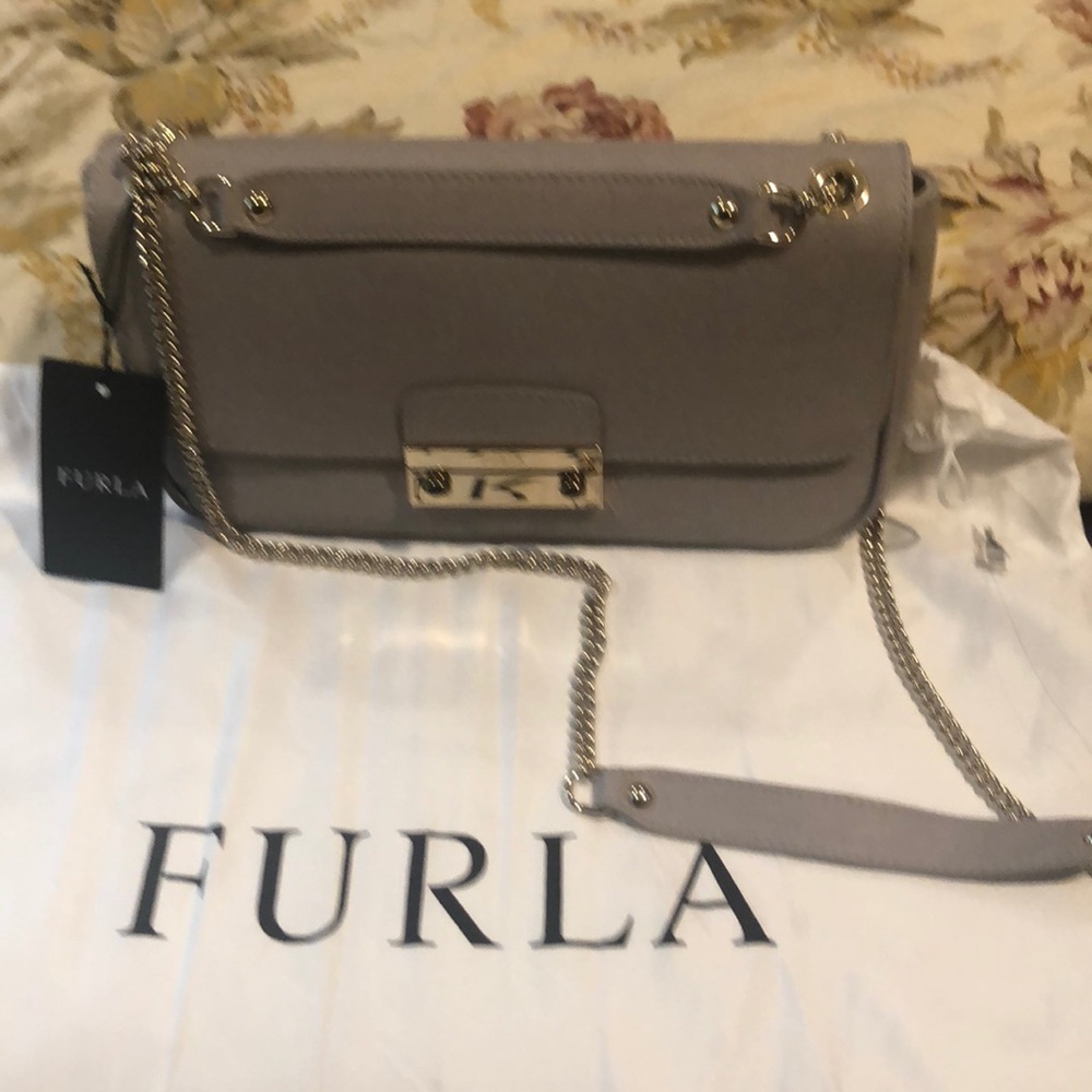 Furla cross body Grayish taupe bag